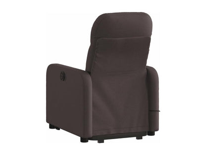 Fauteuil inclinable de massage Marron foncé Tissu