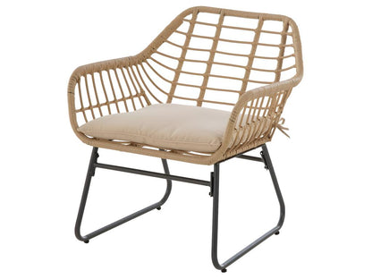 Salon de jardin en résine tressée Laviecasa Sésame avec table basse rectangulaire - 4 places - Laviecasa LZZA32931