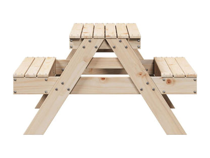Table de pique-nique pour enfants 88x97x52cm bois massif de pin