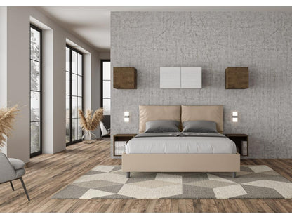 Lit sans sommier rembourré 160x210 similicuir Meublori