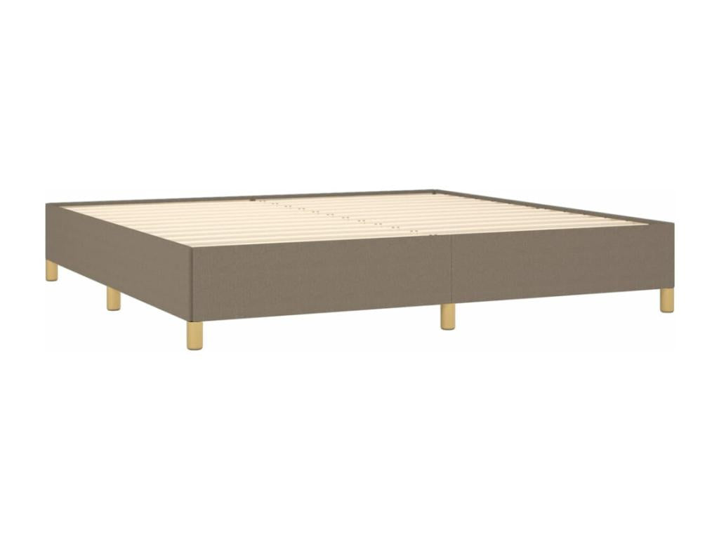 Lit à sommier tapissier avec matelas Meublori 200x200 cm Tissu