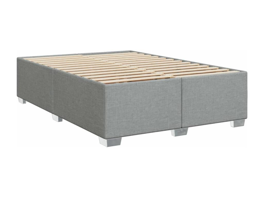 Sommier à Laviecasa de lit avec matelas Gris clair 140x200cm Tissu IZVC62872