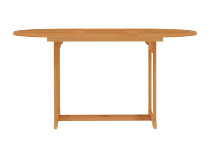 Meublori Premium - Table de jardin 150x90x75 cm Bois de teck massif
