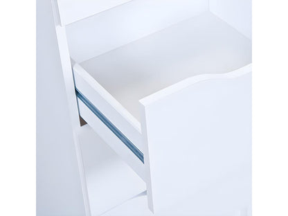 Commode 6 Tiroirs Meublori 122cm Blanc