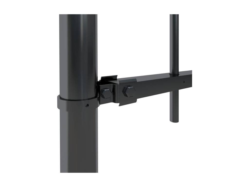 Clôture de jardin avec dessus en cerceau Acier 8.5x0.6 m Noir