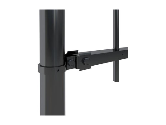 Clôture de jardin avec dessus en cerceau Acier 8.5x0.6 m Noir