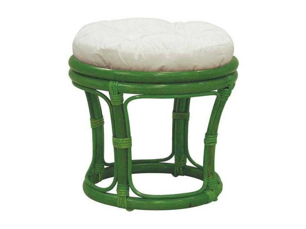 Tabouret en rotin avec coussin Uni YWDL98703