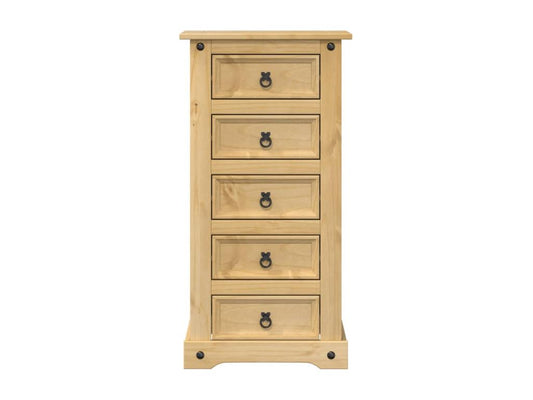 Table de chevet Meublori 53x39x103 cm bois de pin massif