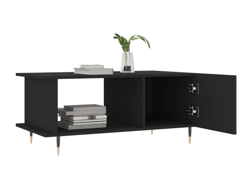 Table basse noir 90x50x40 bois d'ingénierie