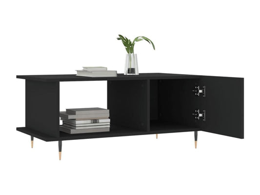 Table basse noir 90x50x40 bois d'ingénierie