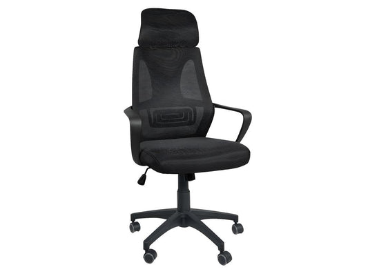 Fauteuil Bureau ergonomique siège basculant appuie tête hauteur réglable renfort lombaire FAMA noir