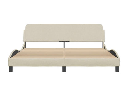 Cadre de lit avec tête de lit Crème 180x200 Tissu DUCK85504