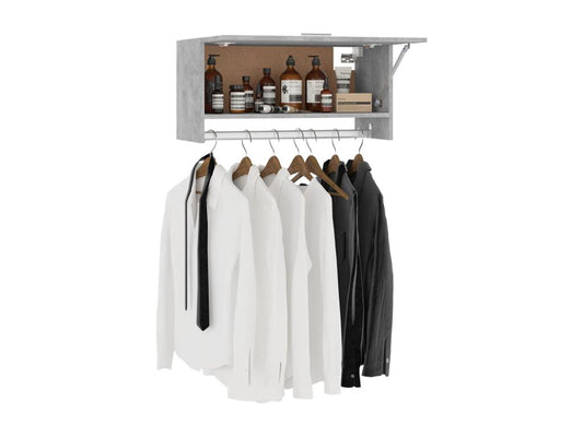 Garde-robe gris béton 70x32.5x35 cm bois d'ingénierie