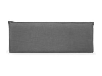 Meublori Tête de lit en lin naturel lisse avec garniture 150x50cm Lits 150 - Gris foncé