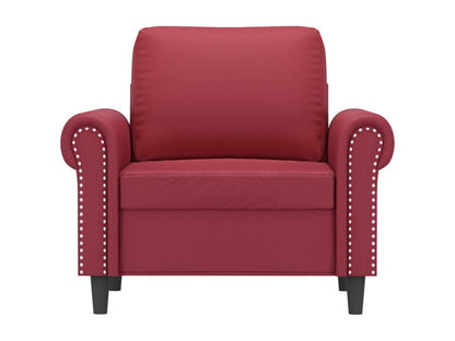 Fauteuil Rouge bordeaux 60 cm Similicuir