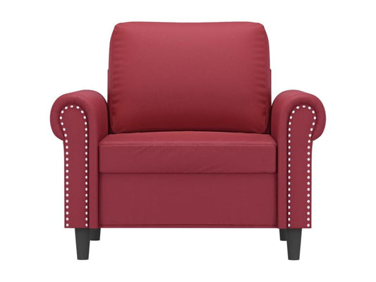 Fauteuil Rouge bordeaux 60 cm Similicuir