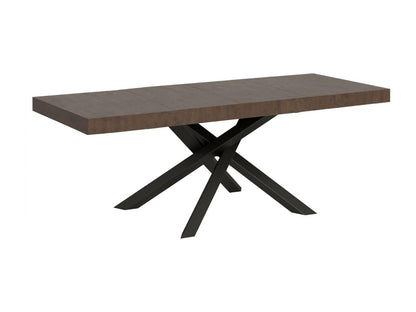 Table extensible 90x180/284 cm Volantis Premium Noyer cadre Anthracite
