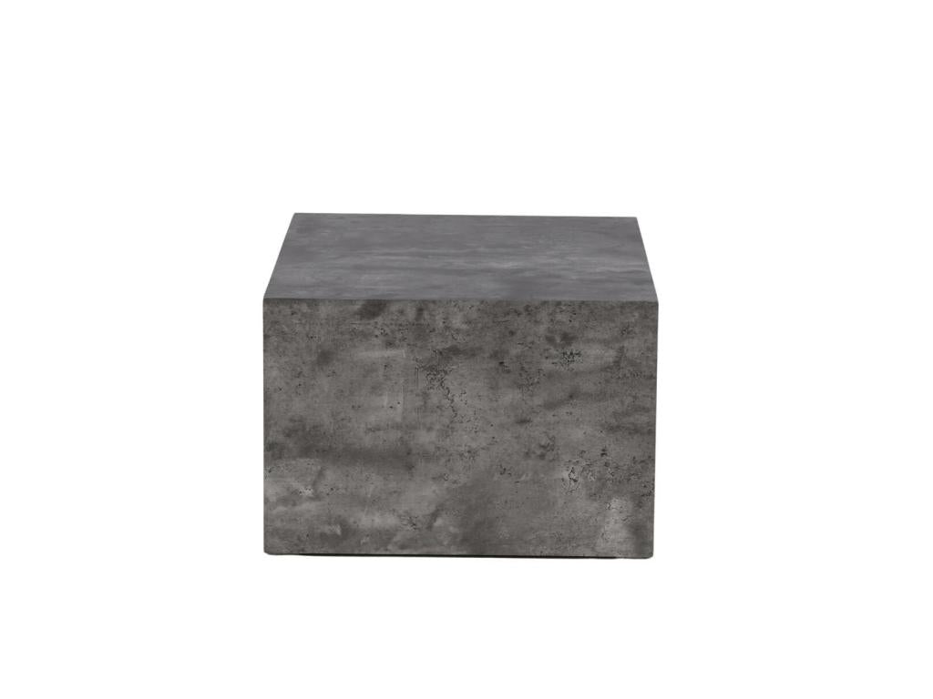 Meublori table basse 60x80x40cm gris foncé.