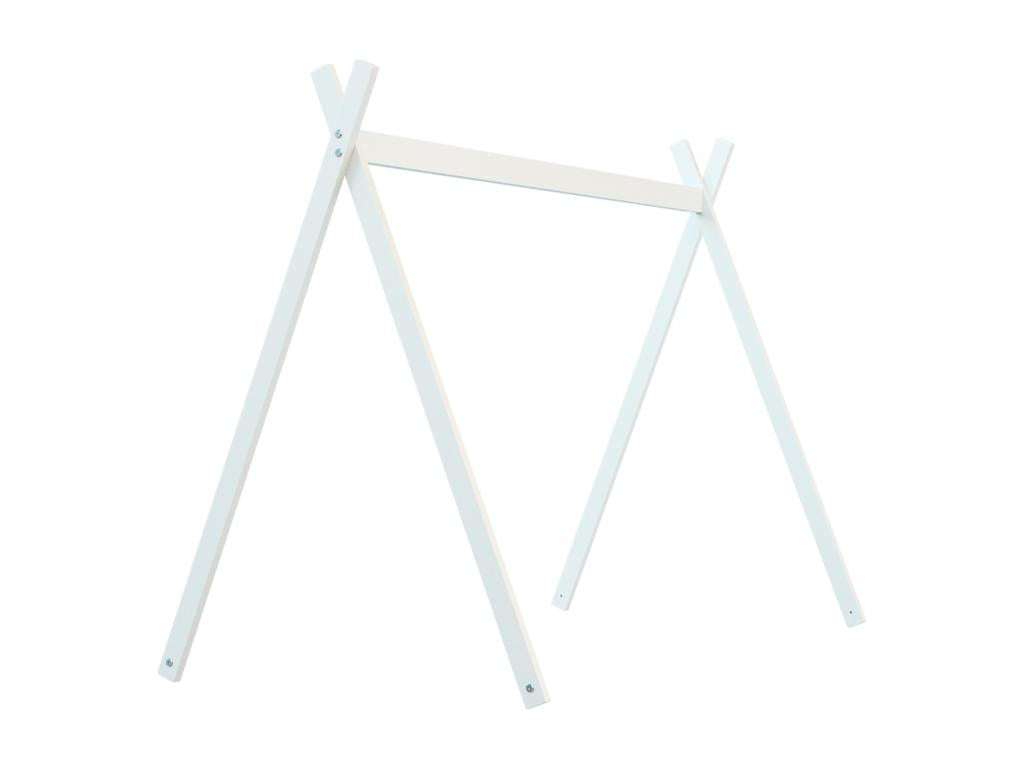 Lit bébé en bois 70x140 cm avec Meublori - Blanc