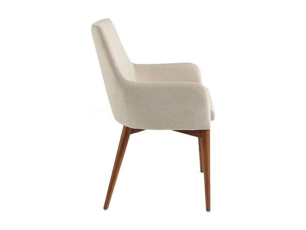 Fauteuil bois noyer et simili cuir Meublori - Lot de 2-Couleur Meublori 90 Noir