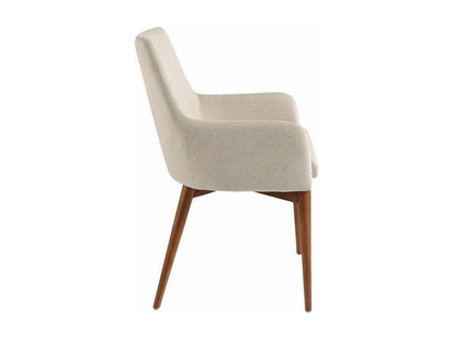 Fauteuil bois noyer et simili cuir Meublori - Lot de 2-Couleur Meublori 90 Noir