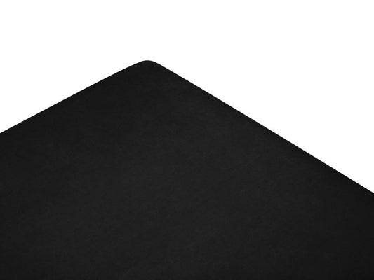 Meublori - Pouf avec coffre Meublori en velours noir - 87x72x46cm