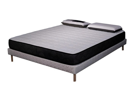 Ensemble Matelas mousse Meublori - 90x190cm et 1 Oreiller 70x40 - Sommier blanc