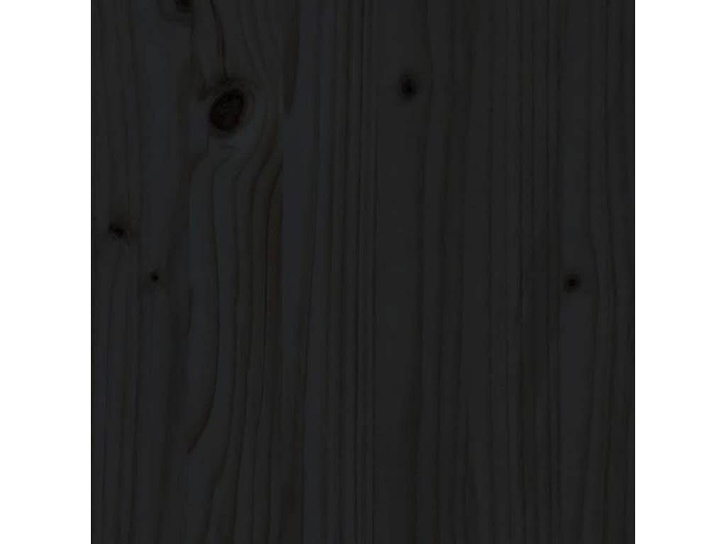 Tête de lit Noir 80.5x4x100 cm Bois massif de pin