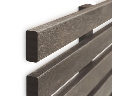 Meublori Tête de Lit Bois Recyclé Dm Style Japonais avec Pieds 110x115cm Lits 110 - Chêne Amazone