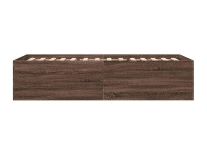Cadre de lit sans matelas chêne marron 75x190 cm