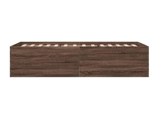 Cadre de lit sans matelas chêne marron 75x190 cm