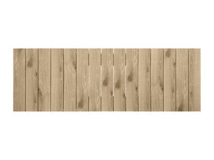 Meublori Tête de lit en bois recyclé MDF Vertical Pallet Style 150x46 Lits 150 - Bois Cambrien