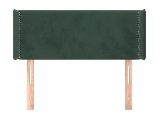 Tête de lit avec oreilles Vert foncé 83x16x78/88 cm Velours