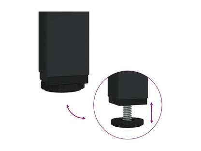 Table console chêne Meublori 100x40x80 cm bois d'ingénierie