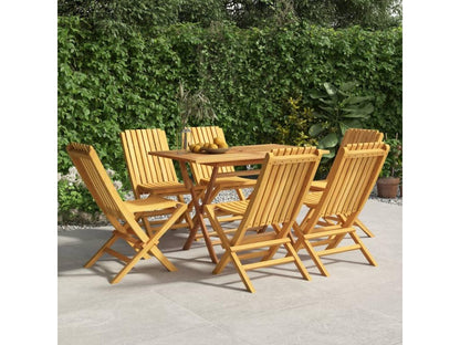 Chaises de jardin pliantes 6 pièces 47x47x89 cm bois massif teck
