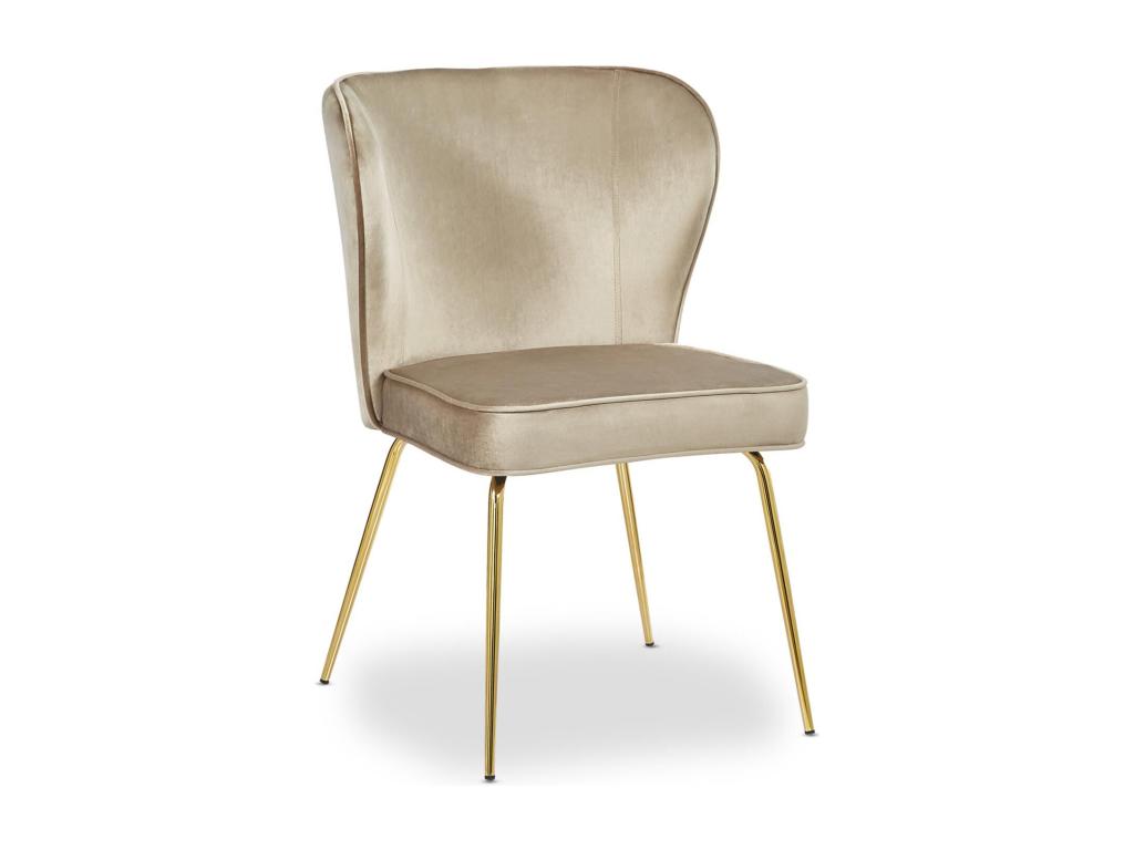 Lot de 2 Chaises Velours Design Meublori 79cm Meublori