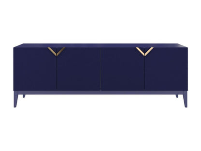 Buffet en bois DEMI LONG / bleu marine noble / 201.5 cm