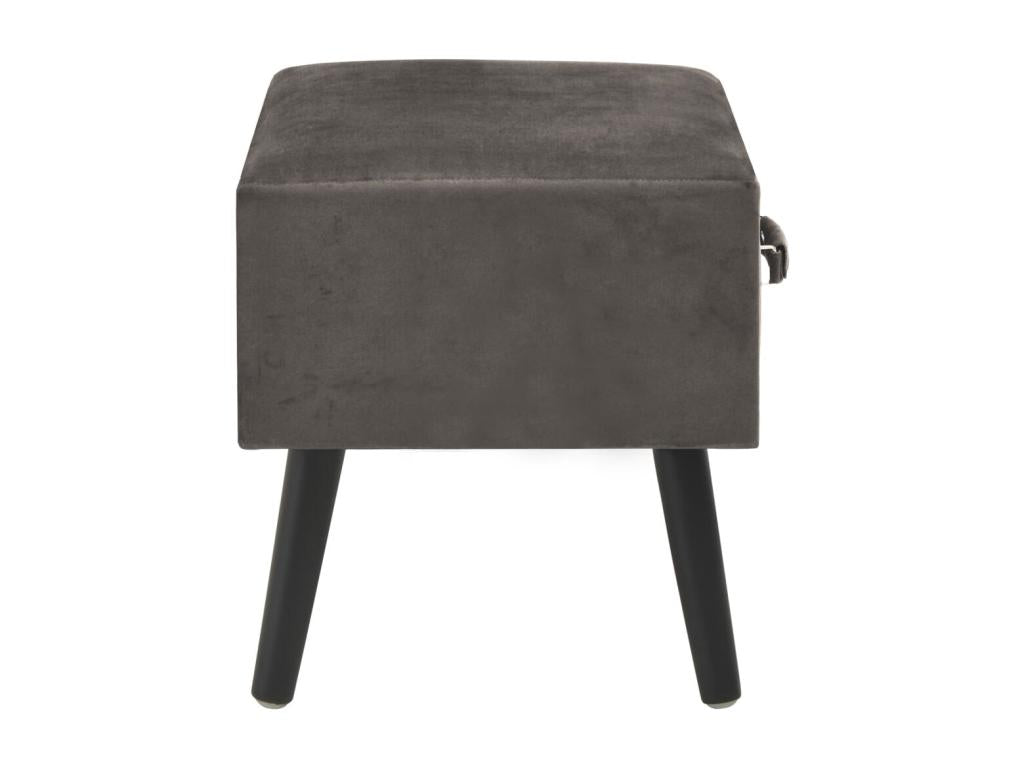 Table de nuit chevet gris 40x35x40 cm 1402090