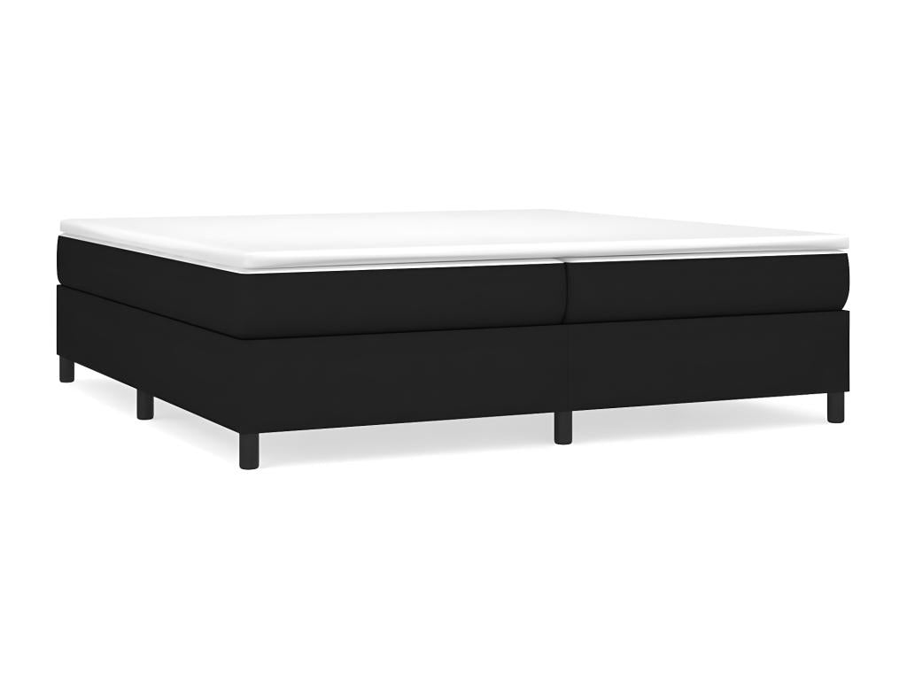 Lit à sommier tapissier avec matelas Noir 200x200 cm Tissu