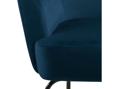 Meublori Fauteuil en velours bleu.