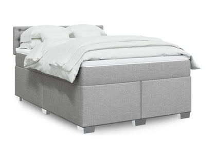 Sommier à Laviecasa de lit avec matelas Gris clair 140x200cm Tissu IZVC62872
