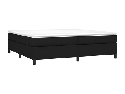 Lit à sommier tapissier avec matelas Noir 200x200 cm Tissu