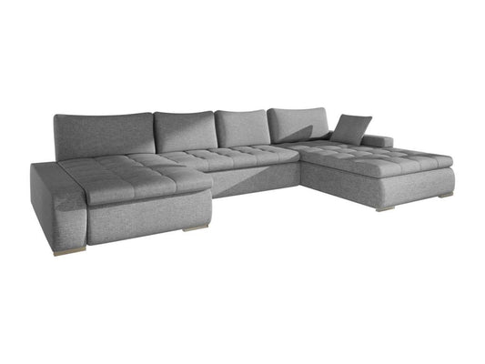 Canapé d'angle Laviecasa 106 Gris Fonction de couchage Boîte de literie 394x213x80cm QAND91156