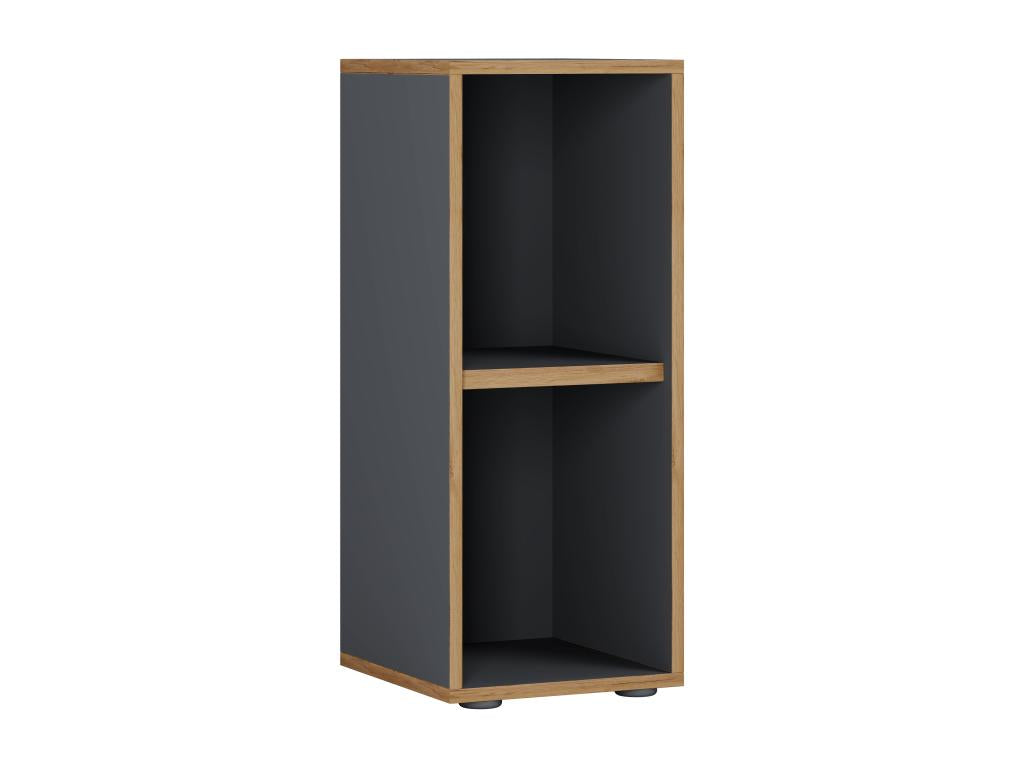 Meublori bois Bureau Étagère à livres Étagère à dossiers Étagère à classeurs Étagère à livres Salia 2x L- 30 cm Anthracite