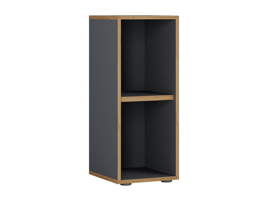 Meublori bois Bureau Étagère à livres Étagère à dossiers Étagère à classeurs Étagère à livres Salia 2x L- 30 cm Anthracite