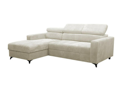 Canapé d'angle Meublori 191 Brun clair Fonction de couchage Boîte de literie 236x82cm