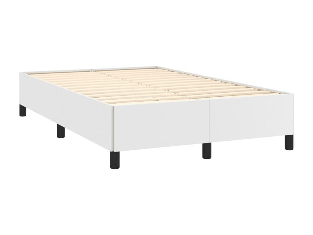 Cadre de lit sans matelas blanc 120x190 cm similicuir