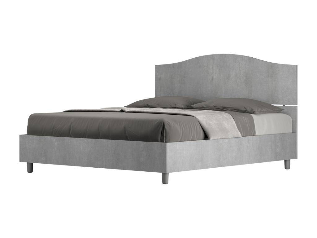 Lit sans sommier 160x200 gris béton Meublori