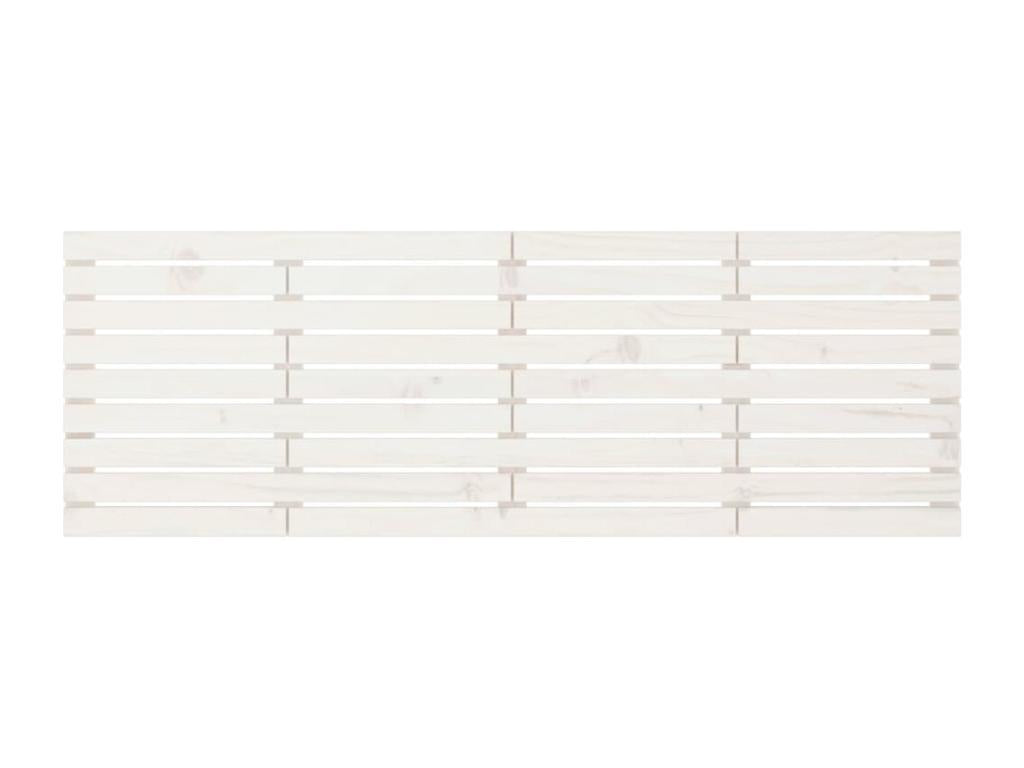 Tête de lit murale Blanc 206x3x63 cm Bois massif de pin