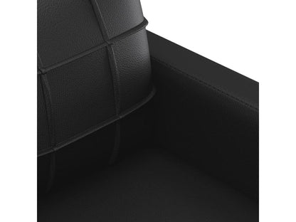 Ensemble de canapés 3 pcs avec coussins Noir Similicuir